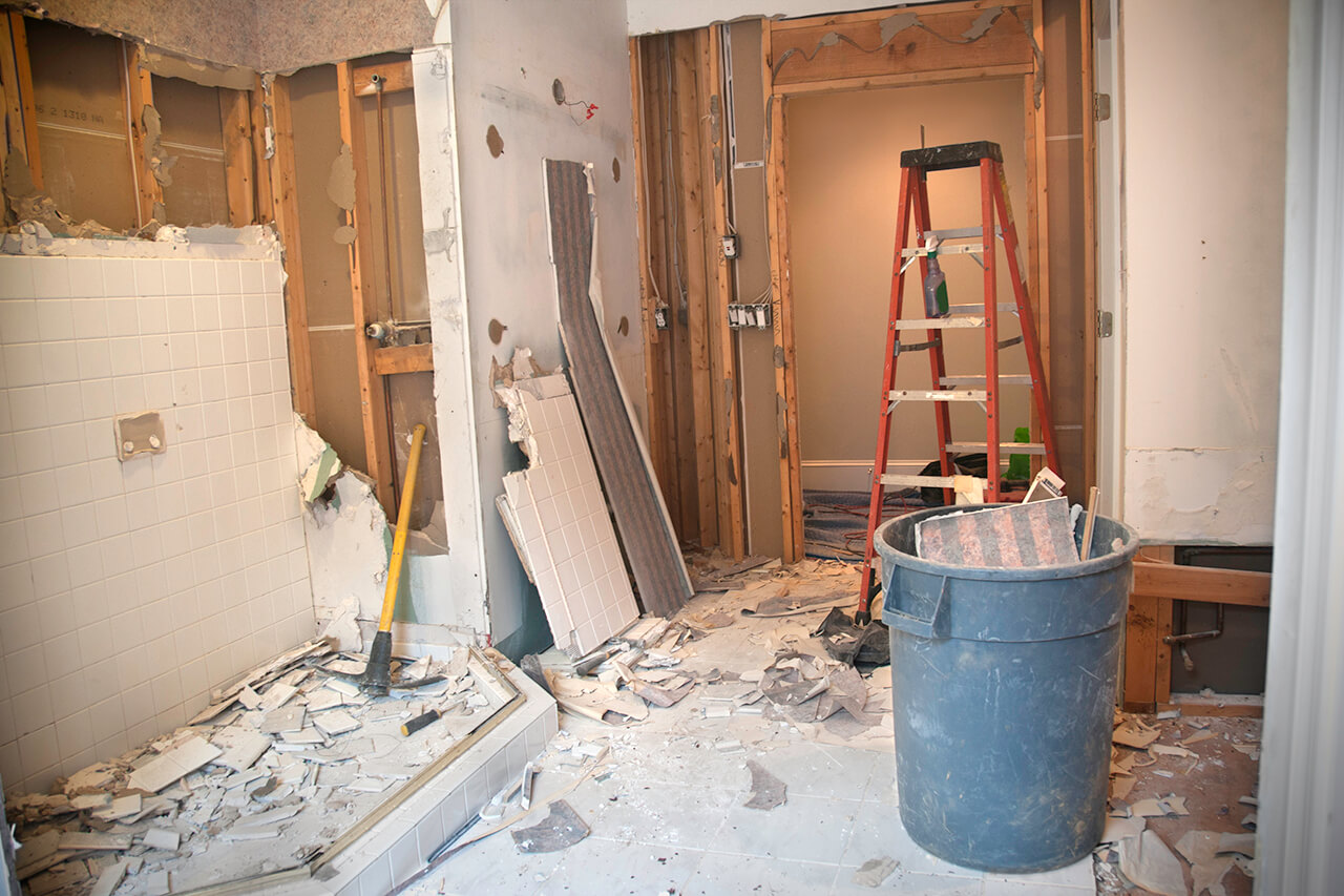 demolition of home interior